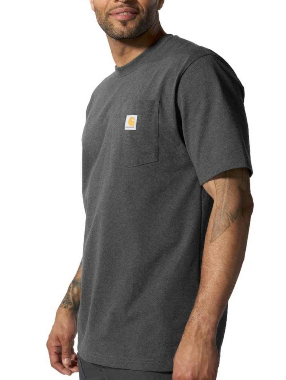 Carhartt Men’s M Short Sleeve Pocket T-Shirt — Dark Heather Gray